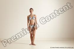 Nude Gymnastic poses Woman White Moving poses Slim long brown Dynamic poses Pinup